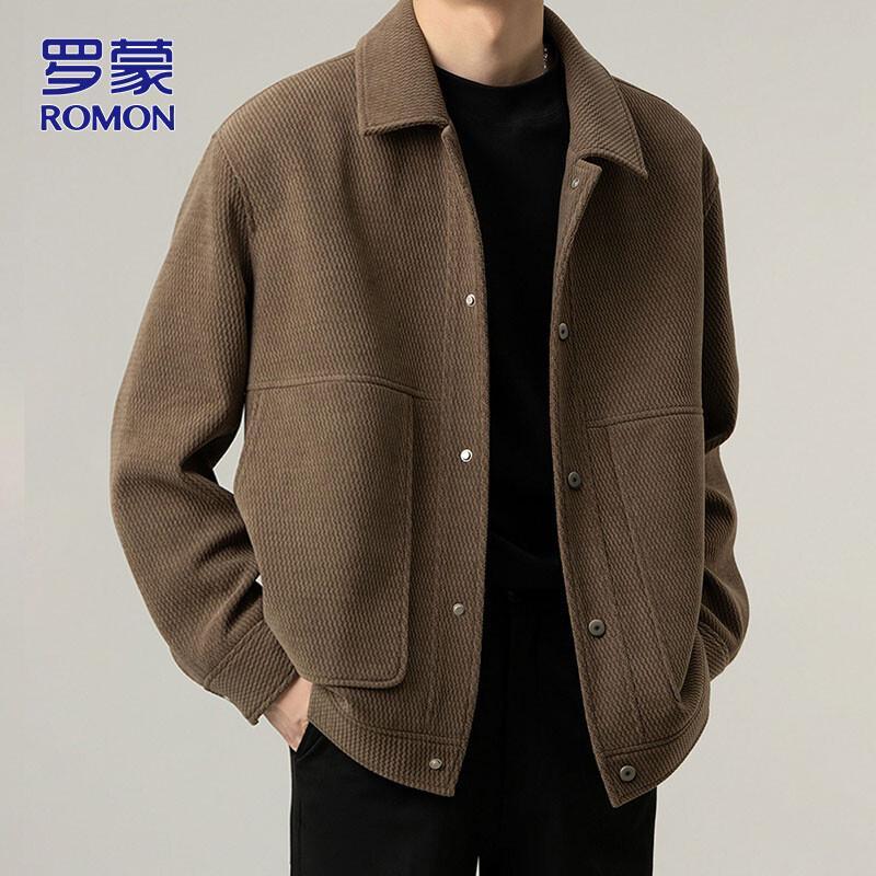 ROMON Men's Autumn/Winter Casual Lapel Jacket