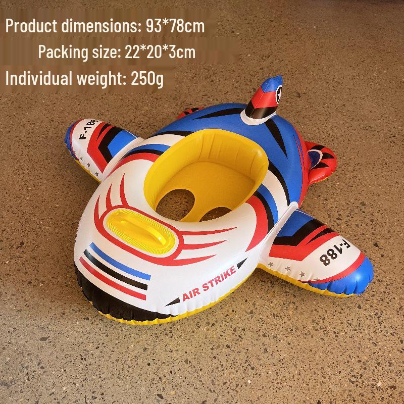 Large Toddler Boat-Themed Swimming Ring with Canopy & Steering Wheel