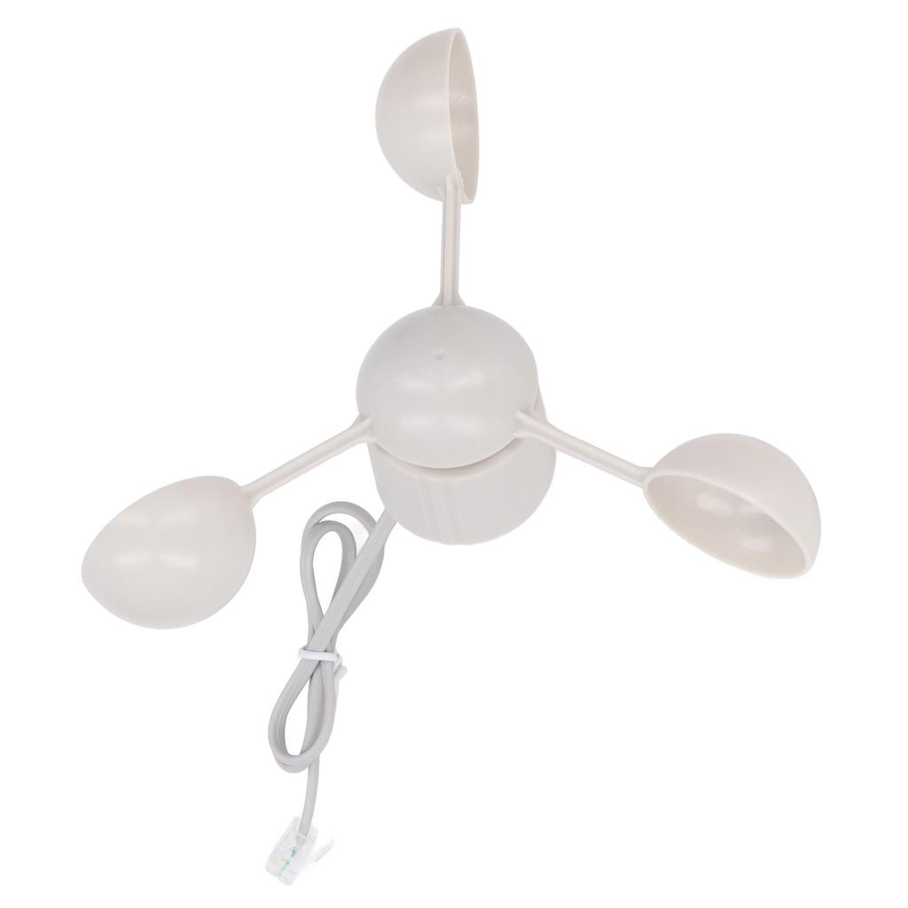 Anemometer Cup Speed Measuring Sensor Cup RJ11 Connector 3 Cups Wind Direction Gauge for Weather