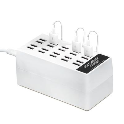 100W USB Charging Station USB Plug Charger 20-port Desktop Charger Compatible with IOS & Android
