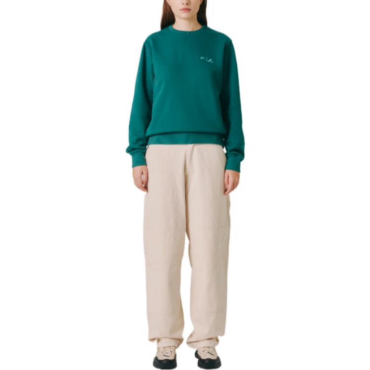 FILA Sweatshirts Unisex Green Crew Neck Moderate Regular FS2POE4101X-DGN