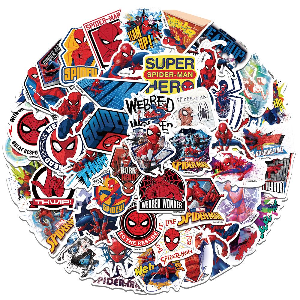50 Autocolante Amuzant Personajul Spider-Man, Impermeabile, Autoadezive, pentru Jurnale & Scrapbooking