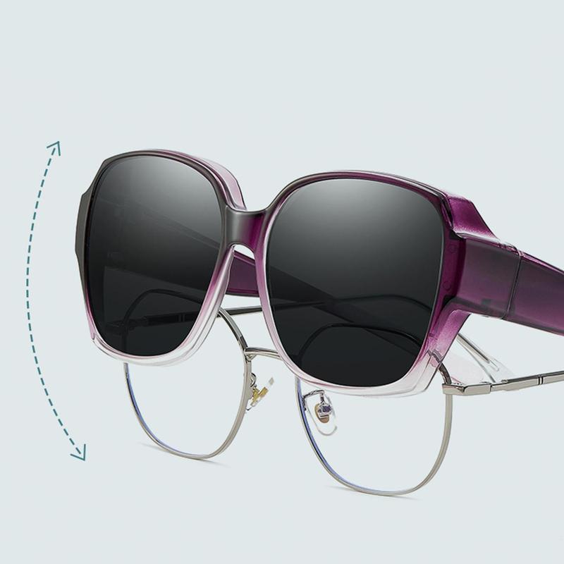 2025 New Sunglasses Myopia Glasses Cover Polarized Sunglasses Folding Fit Over Glasses Men Women UV400 Wear