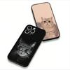For Samsung Galaxy S25 S23 S22 S24 FE Ultra Plus A56 A05 A06 A15 A16 A57 S7 Edge Phone Cover Case Cat Meow