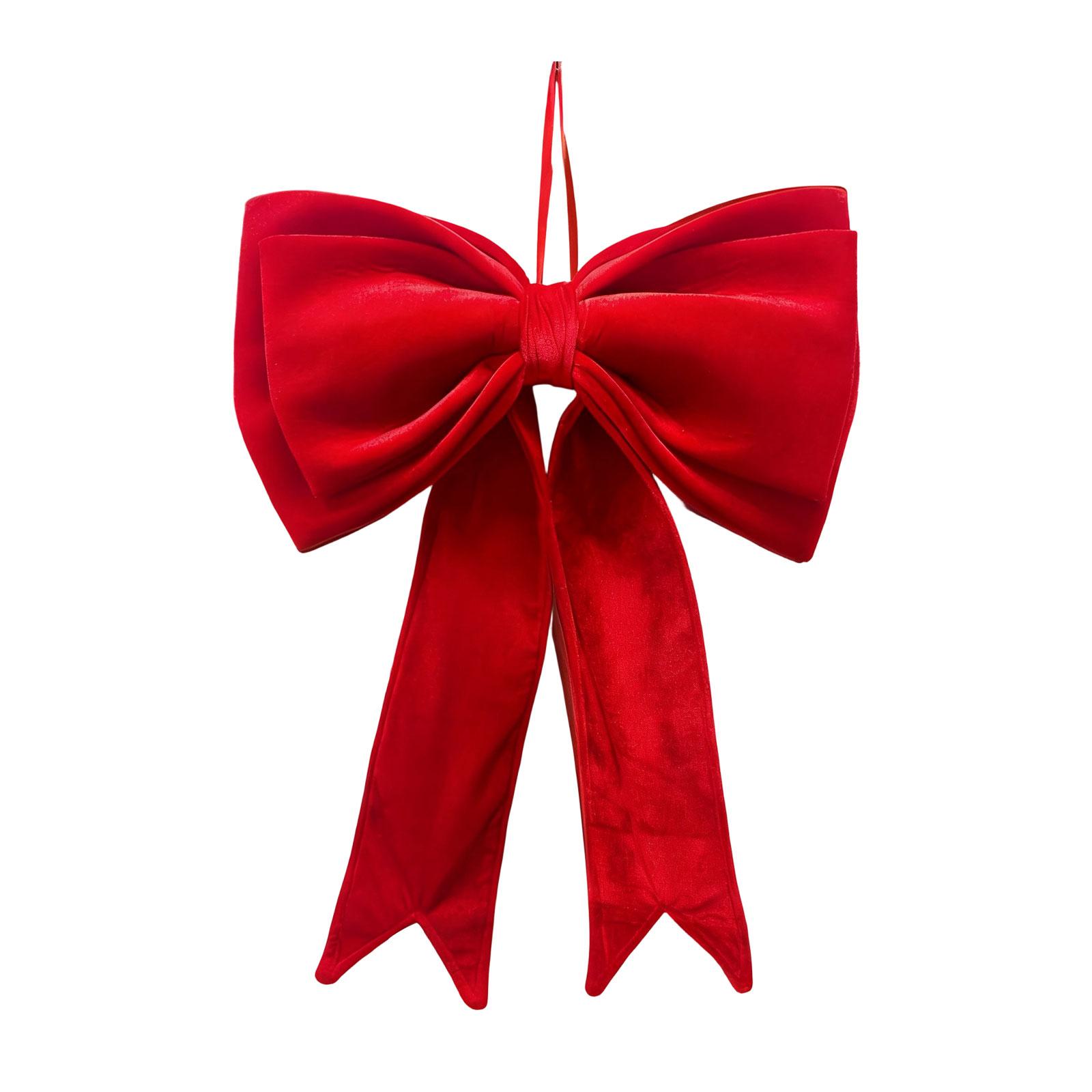 

Украшения для рождественской елки, Большие красные бархатные бантики, Украшения для витрины магазина, Украшения для фона One Size