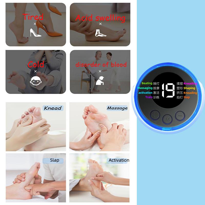 EMS Foot Massager Electric Massage Mat with USB Charging Foot Relaxation Pads with 8 Modes 19 Levels Feet Muscle Stimula Practical Use