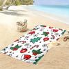 Festive holiday joy radiates Print beach towel, quick drying, suitable for travel, outdoor sports, jogging, the beach and swimming, gift
