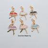 Cross-border Alloy Rhinestone Ballet Pendant Charm for DIY Jewelry Necklaces & Bracelets
