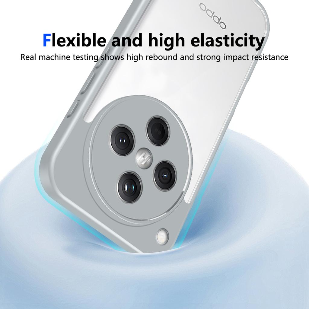 Oppo Find X8 CPH2651 Case Air Cushion Shockproof Silicon Bumper Clear Matte Back Cover Hard Case for Oppo Find X8 FindX8 CPH2651