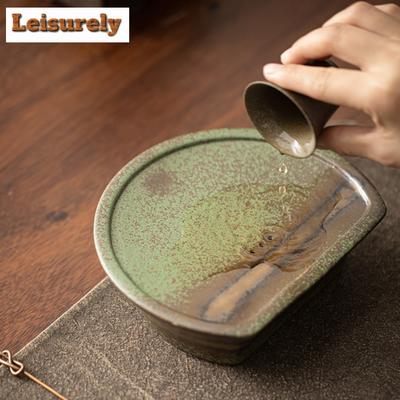 Chinesischer Ofenwechsel Keramiktopf Lagerhalter Antiker Wasserspeicher Trockenbrühtisch Teetablett Chinesisches Teeservice Zubehör Ornamente