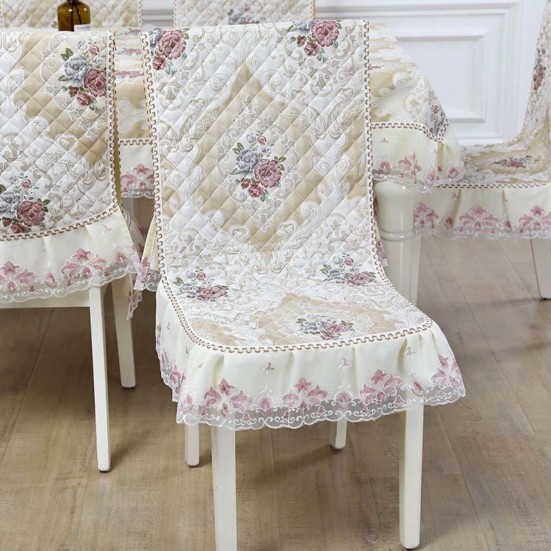 One-piece Dining Table and Chair Cover Dining Chair Cushion Chair Cover Set Household Chair Cushion Rectangular Round Coffee