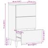 Storage Cabinet Multi Colored 40 X 33.5 X 75 Cm Solid Mango Wood