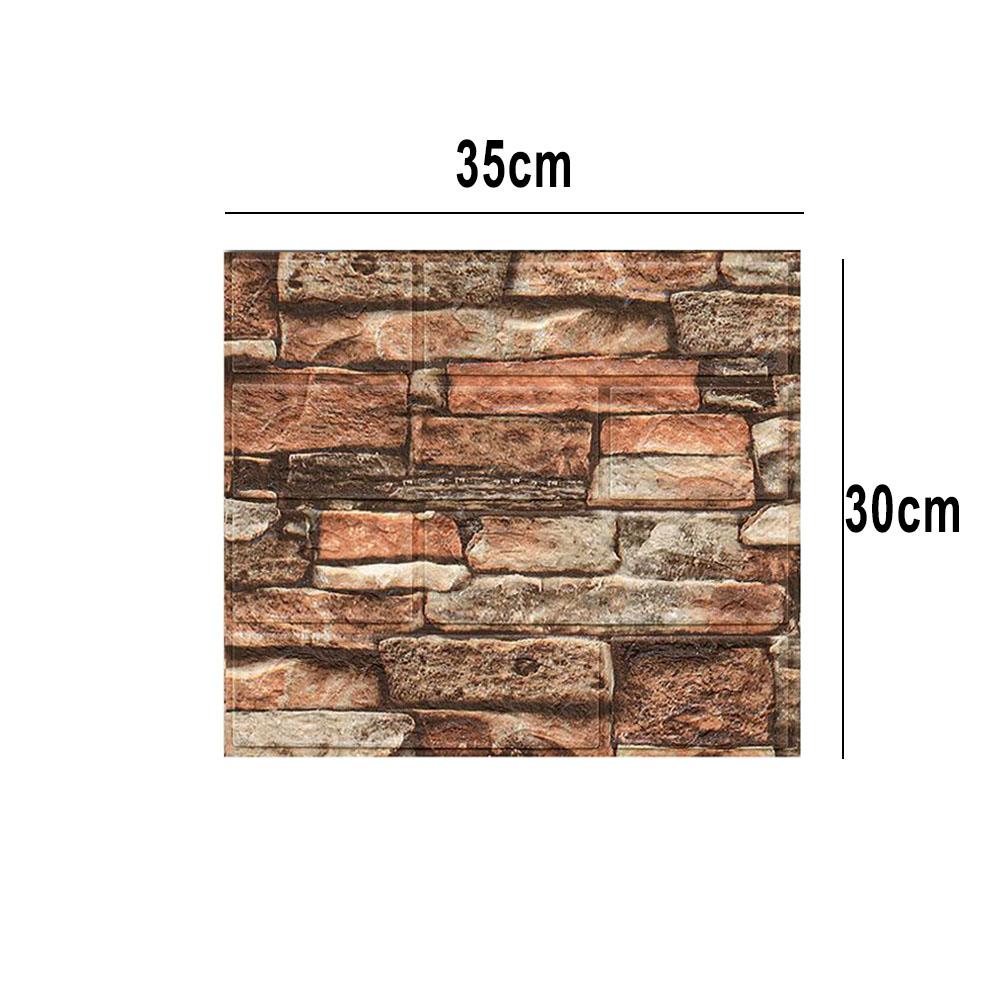 

10 шт. 3D наклейки на стену самоклеящиеся XPE пенопластовые плитки каменные кирпичные настенные наклейки мягкие пенопластовые панели гостиная спальня телевизор настенный декор коричневый