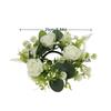 Rose Flower Artificial Eucalyptus Wreath Faux Greenery Desktop Candle Ornament  Porch Wall