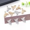Alloy Pearl Inlaid Fishtail Charm for DIY Necklace, Bracelet & Earrings – Luxury Jewelry Accessory
