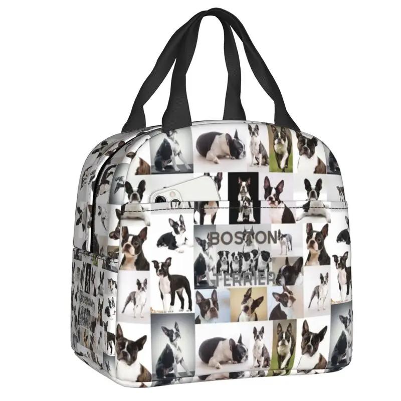 Boston Terriers Love Mistress Dogs cutii de prânz portabile, etanșe, cooler termic pentru alimente, geantă de prânz izolată, școală pentru copii