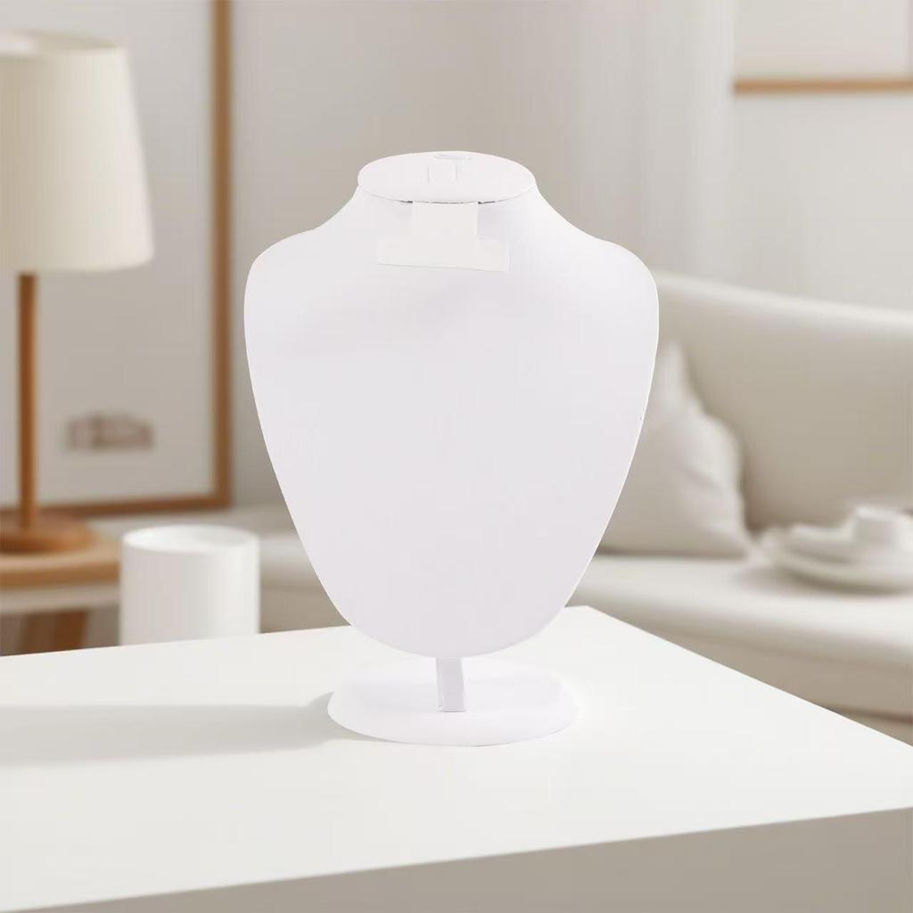 Velvet Necklace Display Stand Set - Jewelry Mannequin for Pendants