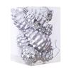 9cm Christmas Tree Ornaments Set: 8 Shiny & Matte Plastic Pine Cones