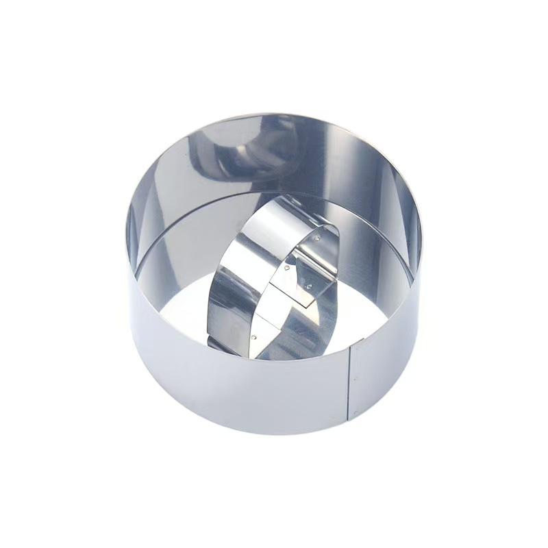 Round Stainless Steel Cake & Onigiri Mold with Lid - Pastry & Baking Cutter Tool