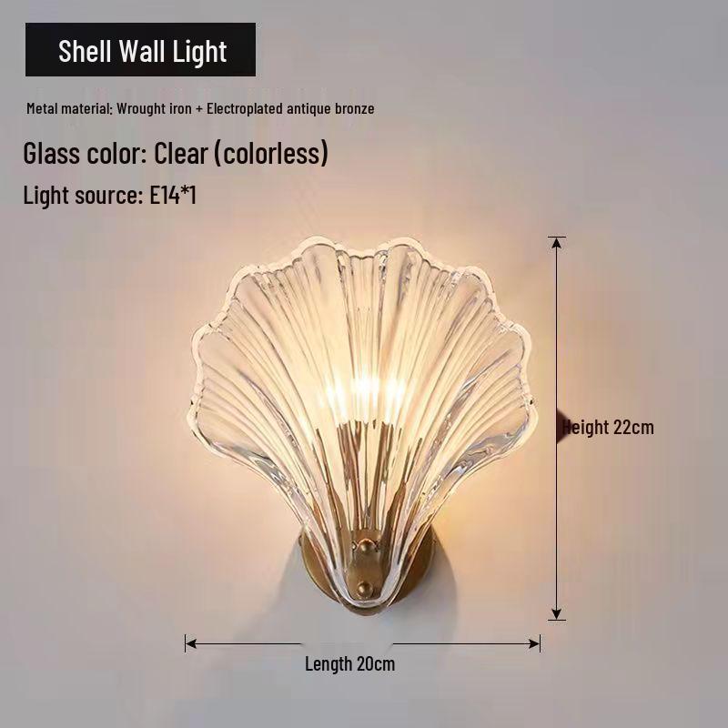 Italian Glass Wall Light for Master Bedroom, Bedside, Stairway, or Living Room Aisle.