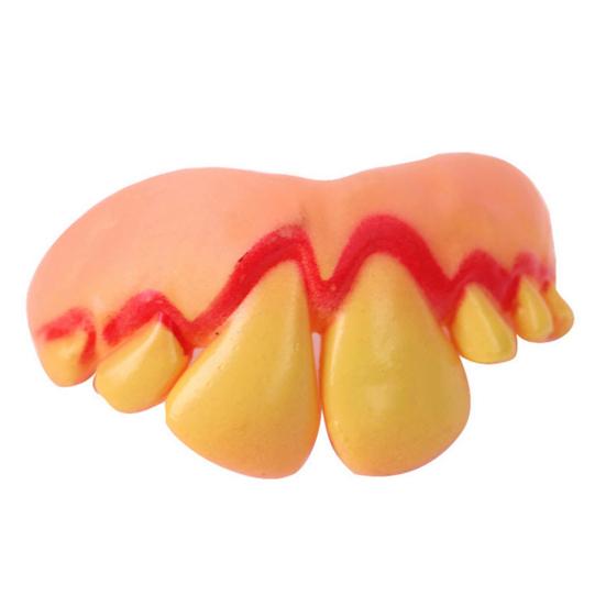 4Pcs/Set Halloween Fake Teeth Buckteeth Braces Cosplay Party Prank Trick Toy