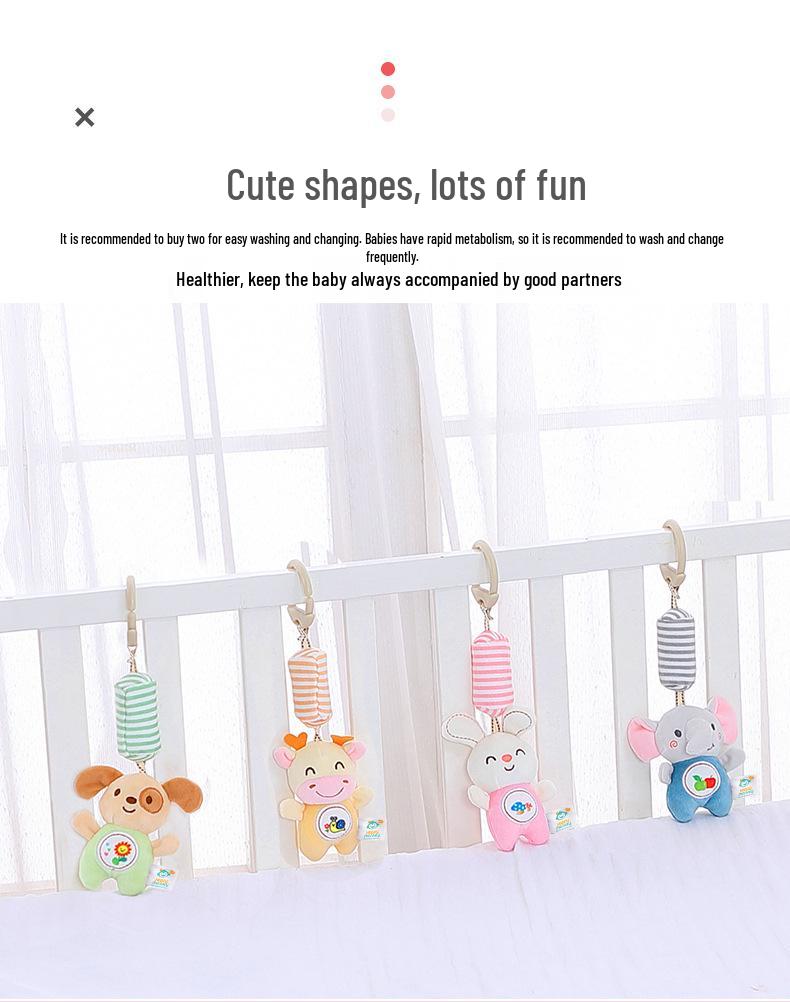 Happy Monkey Baby Stroller Wind Chime Toy: Soothing Rattle for Infants and Toddlers