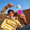 StickyPop Phone Holder Silicone Suction Cup Round Strong Grip Selfie Smooth Surfaces Yellow