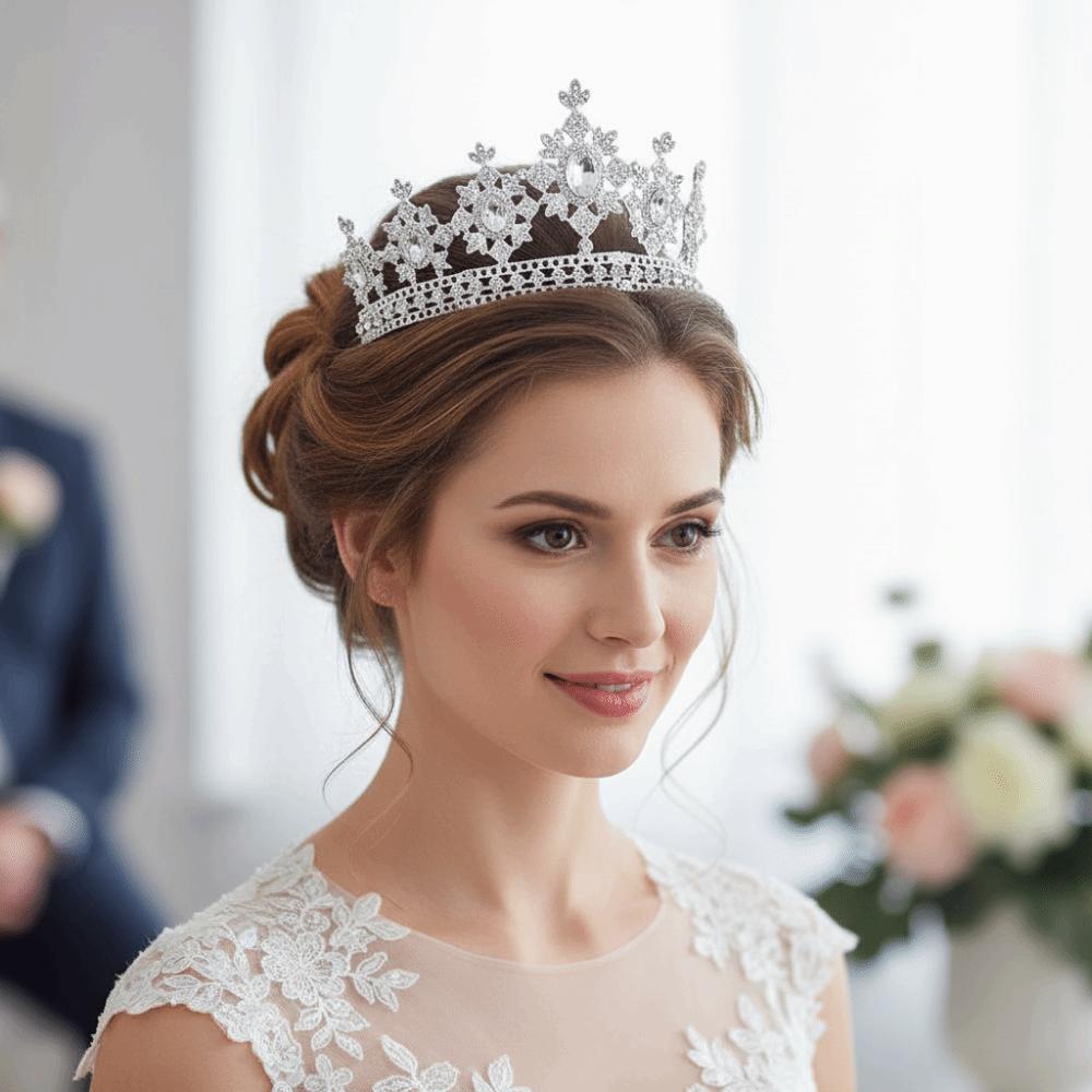Elegant Vintage Tiara Crowns Sparkling Crystal Rhinestone Crown  Pageant Hair