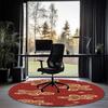 Christmas gingerbread man Printed Round Rug Carpet Chair Rug Area Rug Entryway Doormats,for Office Chair Living Room Bedroom Kitchen Room.