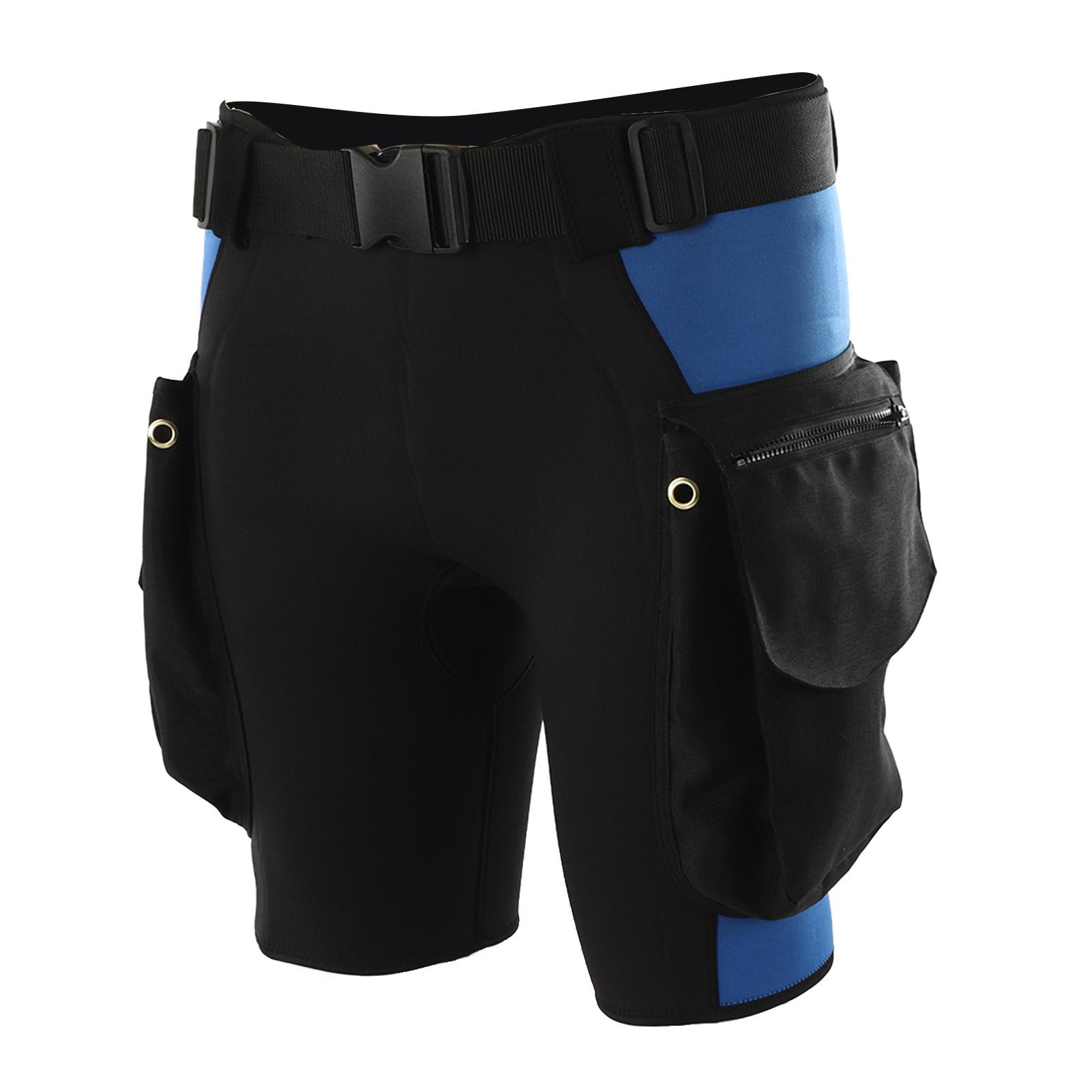 

Swimming Snorkeling Diving Shorts with Pockets Stainless Steel Air Drain Port Surfing Diving Short Pants L