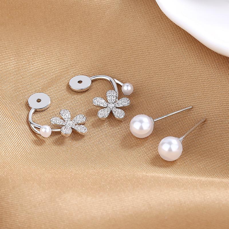 Temperament Earrings Women'S Unique Light Luxury High-End Stud Earrings Exquisite Double Wear Daily Earrings