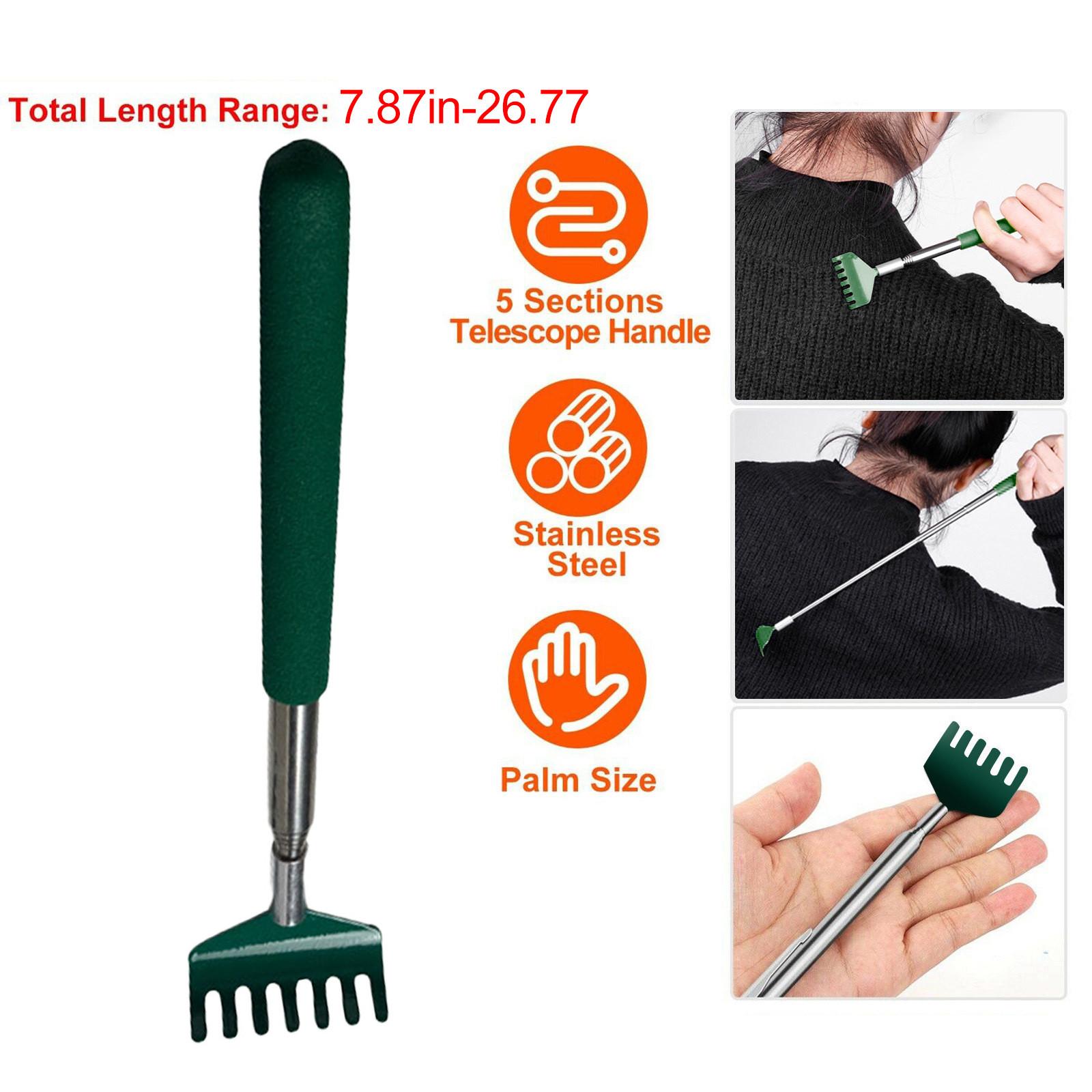 

Портативный удлиненный задний скребок, телескопический задний скребок из нержавеющей стали One Size зелёный