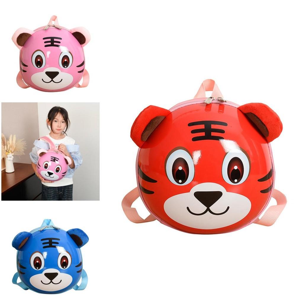 Toddler Tiger Animal Pattern Kids Backpack With Soft Polyester Lining For Daily Use