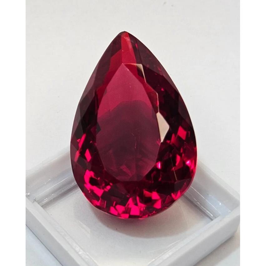 Natural Red Ruby Pear Cut 60 Ct Stunning Certified Loose Gemstone