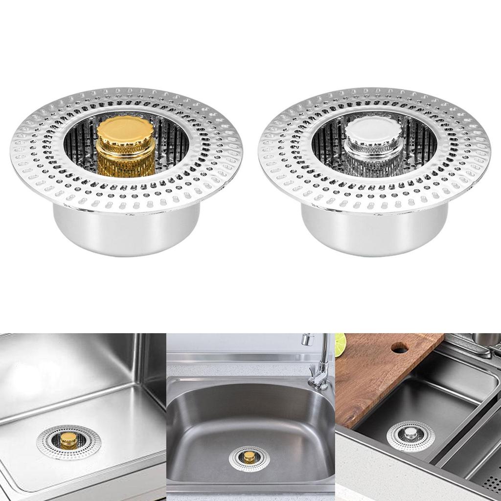 Sink Bounce Core Drain 2 in 1 Design Upgraded Convenience Kitchen Sink Strainer against Odors without Clogging for Bathroom