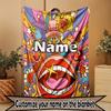 Custom Name Personalized Sesame Street Print Blanket, Home Decor, Bedroom, Sofa, Camping, Couch, Gifts for Birthday Christmas