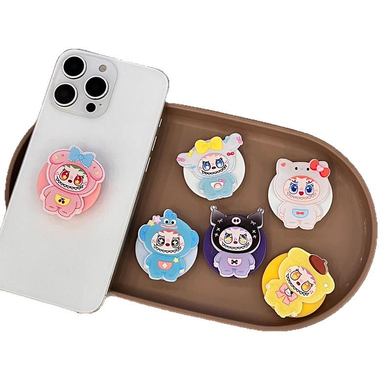 Phone Airbag Holder: New Ins Style, Cute, Foldable, Retractable, Compatible with Apple, Huawei, Xiaomi Desktop