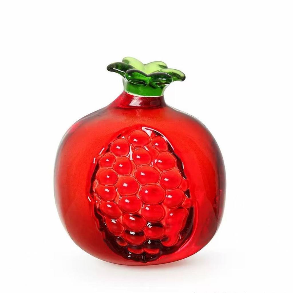 Set Glazen Figuurtjes Pompoen Ananas Kaki Granaatappel voor Huis Woonkamer Decoratie Cadeau