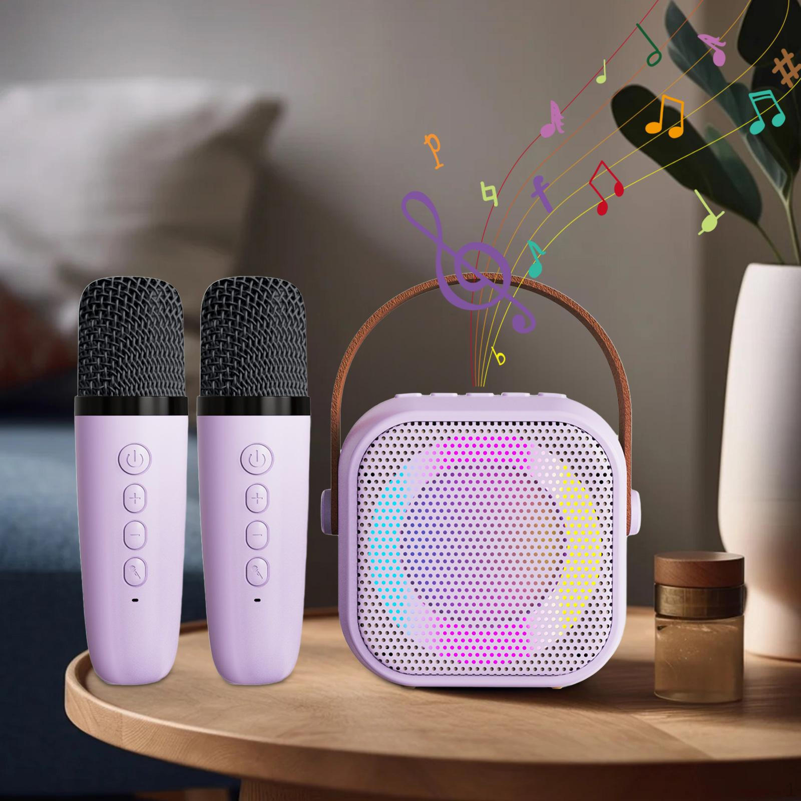 

Мини-караоке-машина для детей, креативная прочная игрушка для взрослых на открытом воздухе фиолетовый