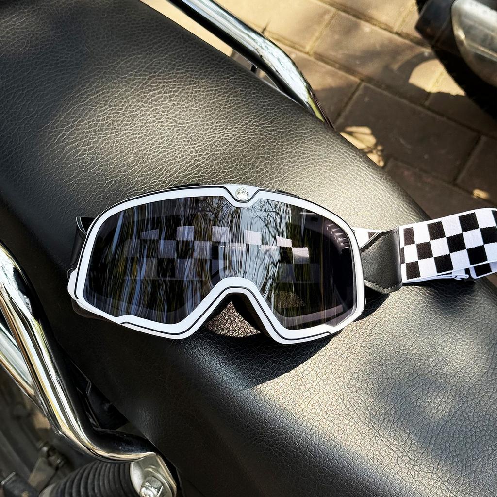 Kask motocyklowy retro motokrosowy gogle pilotażowe jet vintage motocyklowe skuterowe okulary offroadowe okulary
