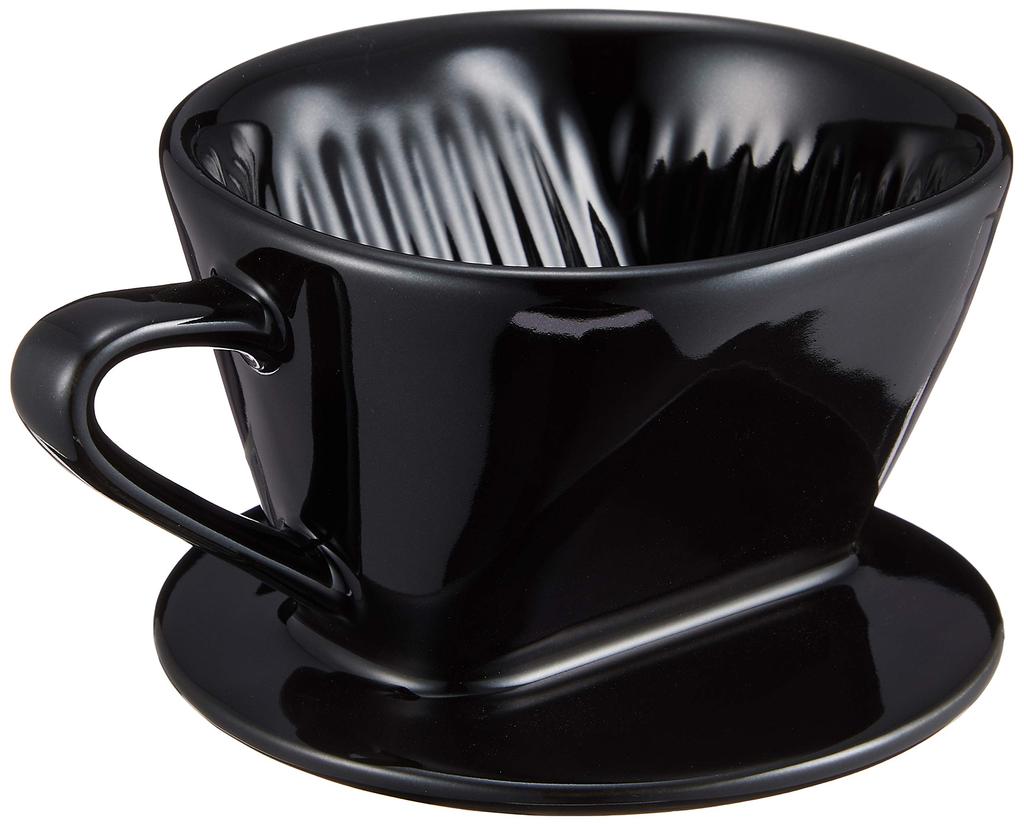 BONMAC Coffee Dripper with Measuring Spoon (1-2 cups), CD-1B, Black, #813002