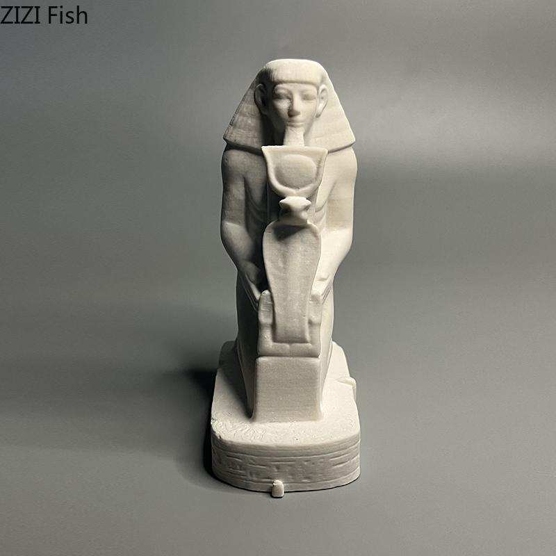 Ancient Egyptian Tutankhamun Plaster Statue Desk Decoration Artwork Figures Ornaments Characters Sculpture Room Aesthetic Decor