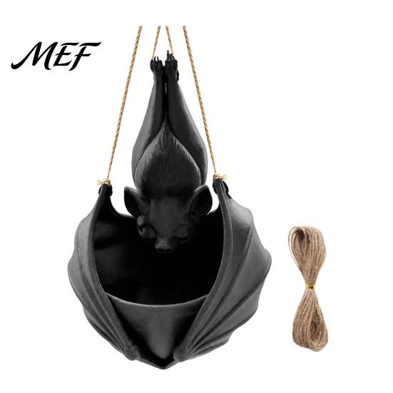 Halloween Theme Interior Embellishments Hanging Bat Plant Pot, Shaped Planter, 3D Printed Gothic Alternative Gardening Supplies Flower