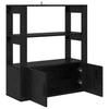 Sideboard Black Oak Effect 30 x 80 x 90 cm Wood Based Material