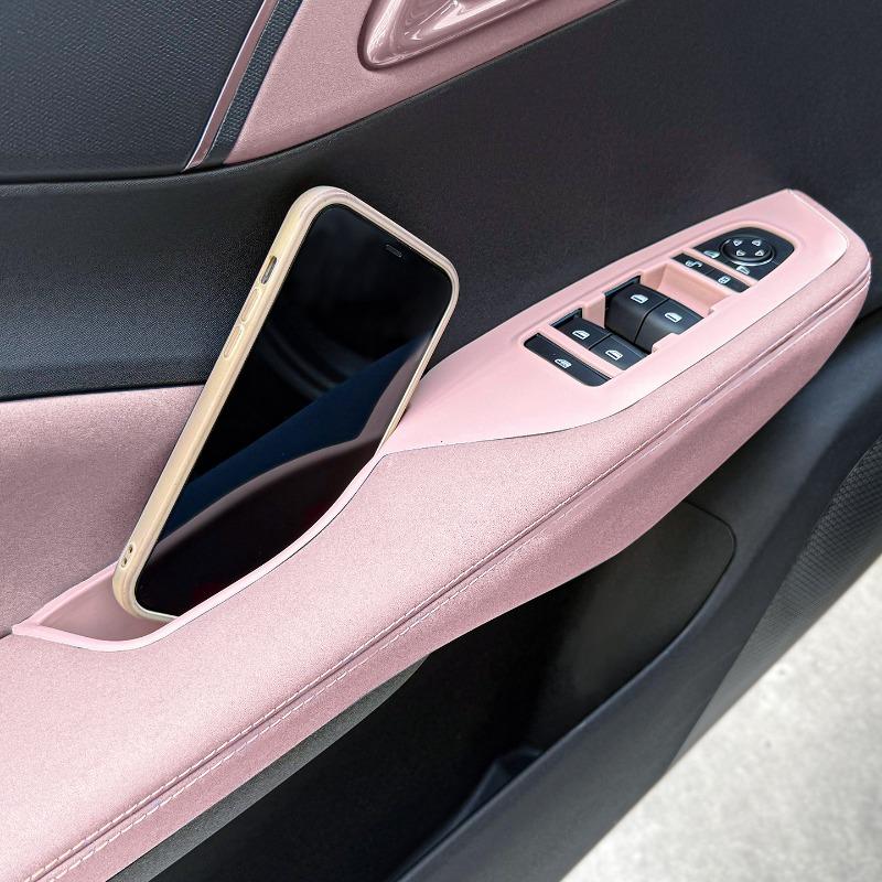 For BYD Dolphin Mini / Seagull Car Silicone Trim Panel Handle Interior Handle Inner Door Armrest Panel Pull Trim Cover 4Pcs/Set