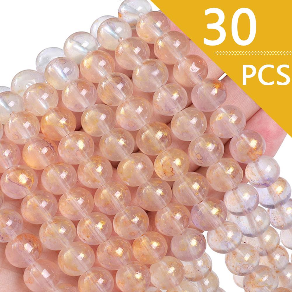 Japońskie i koreańskie rozmazujące się przezroczyste tusze posypywanie złotem szklane koraliki luźne koraliki ręcznie robione diy materiał do koralików akcesoria do bransoletek