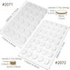 FUNSHOWCASE Silicone Molds, Cylinder Shape, for Chocolate Desserts, Cake, Jelly, and Mousse, Set of 2 (24 Cavities + 35 Cavities)