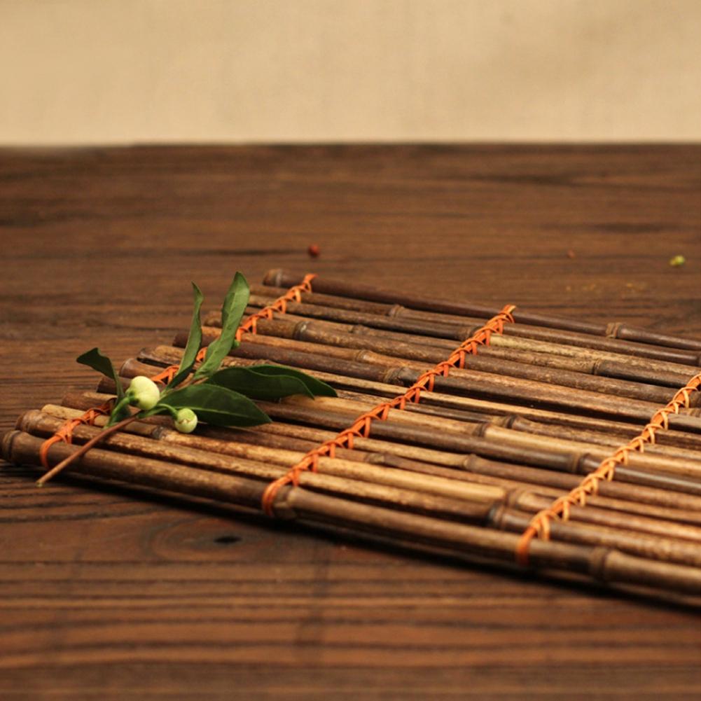 Handcraft Tea Table Bamboo Placemat Tea Cup Tray Pad Tea Set Ceremony AccessoriesTea Tray 25x40cm