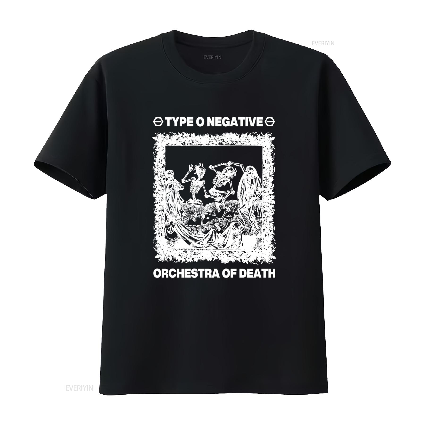 

Vintage 1990s Type O Negative Orchestra Of Death T Shirt U3146 vintage Washed Unisex Soft Versatile Breathable Slightly homme 4XL