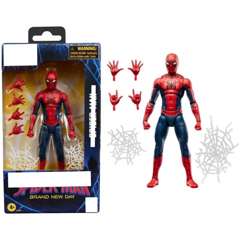 Spider-Man Fresh Start 6-Inch Action Figure with Multiple Interchangeable Hands, Collector Grade Model